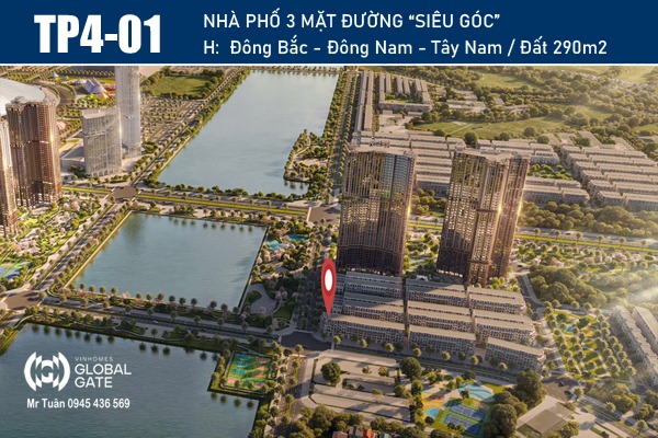 TP4-01 GÓC LỒNG GÓC, 3 MẶT ĐƯỜNG, VINHOMES GLOBAL GATE