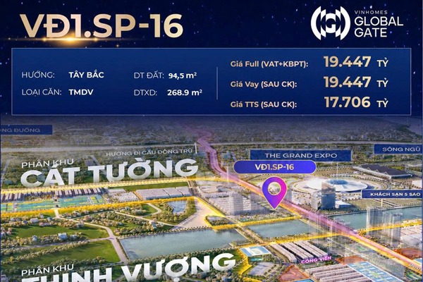 VĐ1.SP-16 Shop EXPO Boutique (ĐƯỜNG VIỄN ĐÔNG 1 - ĐỐI DIỆN TRIỂN LÃM)