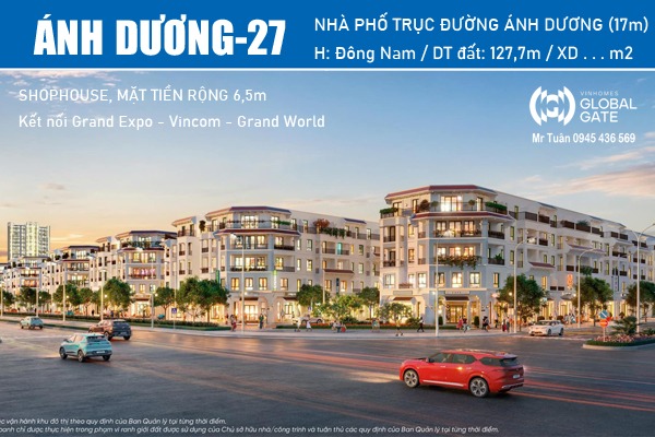 AD-27 NHÀ PHỐ XẺ KHE ĐƯỜNG ÁNH DƯƠNG - KẾT NỐI Grand Expo - Vincom - Grand World