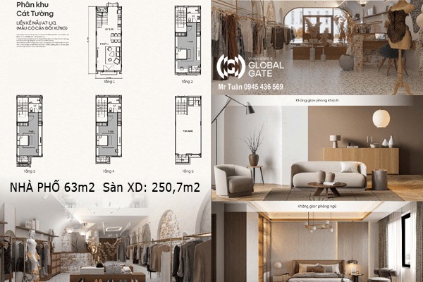 ÁNH DƯƠNG 1-06 | LAYOUT NHÀ PHỐ ÁNH DƯƠNG 63m2 - VINHOMES GLOBAL GATE