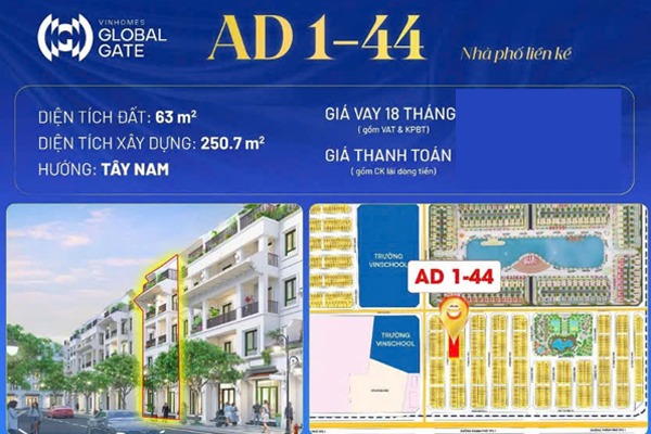 ÁNH DƯƠNG 1-44 | LIỀN KỀ VINHOMES GLOBAL GATE