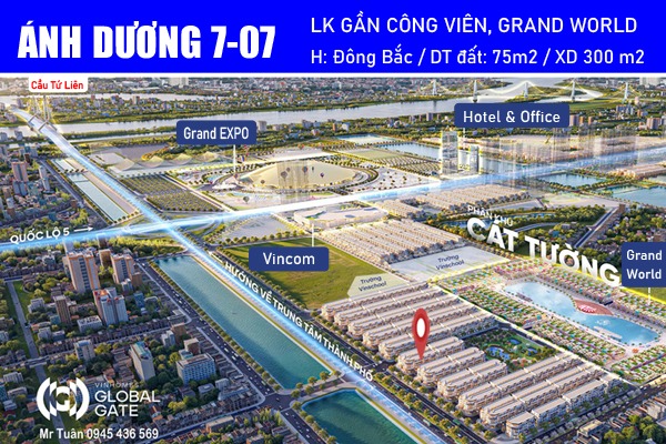 ÁNH DƯƠNG 7-07 KẾ CẬN Công viên Tropical Oasis VINHOMES GLOBAL GATE