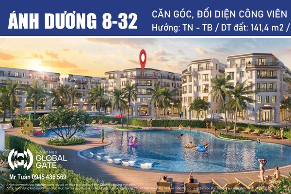ÁNH DƯƠNG 8-32 LIỀN KỀ GÓC CÔNG VIÊN