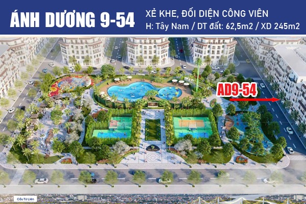 ÁNH DƯƠNG 9-54 NHÀ PHỐ XẺ KHE (62,5m2) VIEW CÔNG VIÊN Tropical Oasis