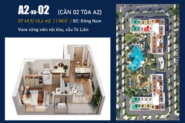 CĂN 02 TÒA A2 CHUNG CƯ VIN CỔ LOA