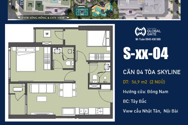 CĂN 04 TÒA SKYLINE - LUMIÈRE PRIME HILLS CỔ LOA