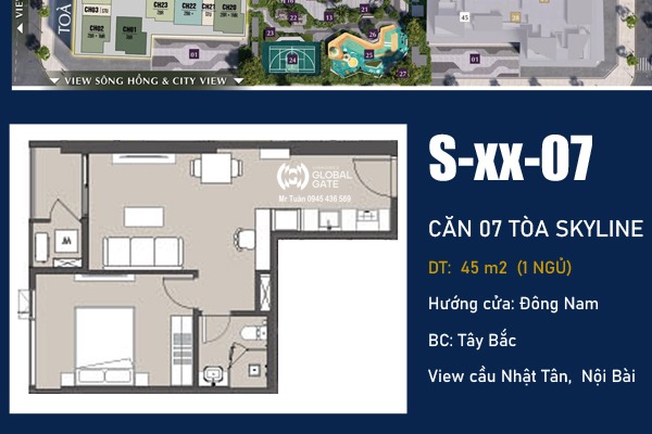 CĂN 07 TÒA SKYLINE - LUMIÈRE PRIME HILLS CỔ LOA