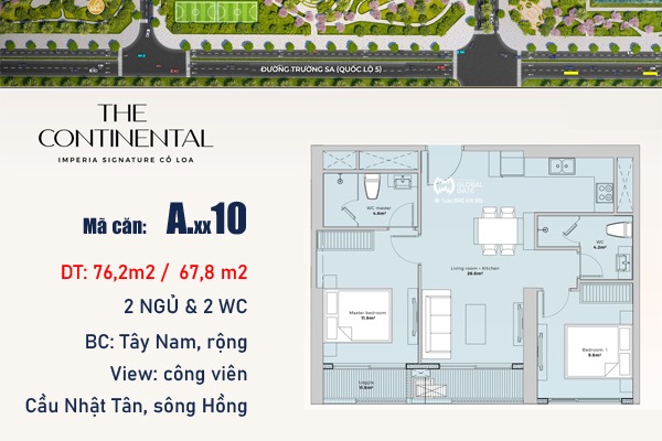 CĂN 10 TÒA Y4 - ATLANTIC The Continental Imperia Signature Cổ Loa