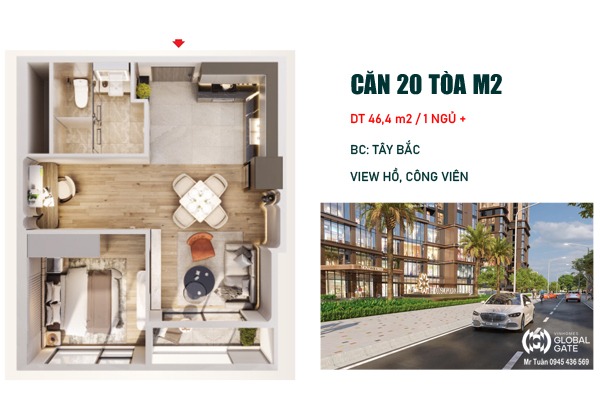 CĂN 20 TÒA M2 - MONACO | COSMOPOLITAN VINHOMES GLOBAL GATE
