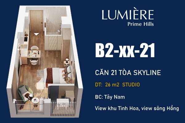CĂN 21 - STUDIO LUMIÈRE Prime Hills CỔ LOA