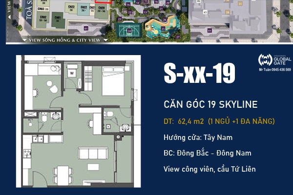 CĂN GÓC 19 TÒA SKYLINE - LUMIÈRE PRIME HILLS CỔ LOA