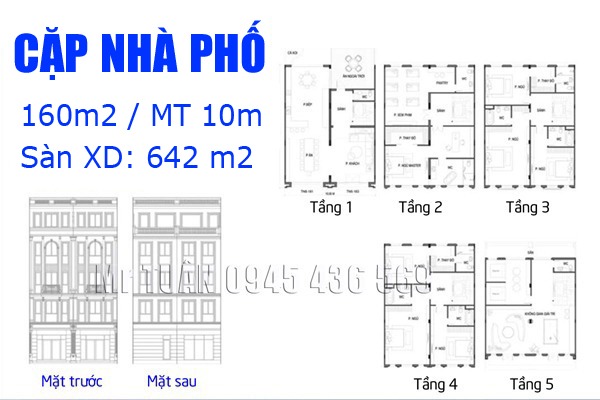 CẶP NHÀ PHỐ ÁNH DƯƠNG 1 (ĐẤT 160 m2 / MT 10m)