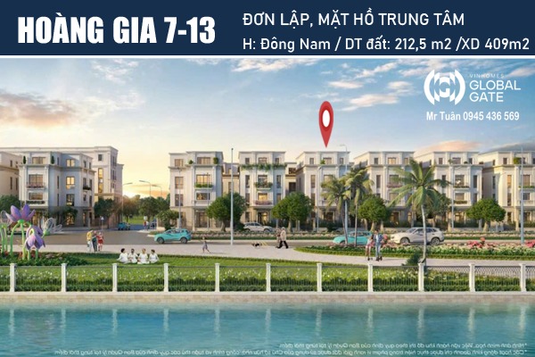HG7-13 ĐƠN LẬP MẶT HỒ, HOÀNG GIA 7 VINHOMES GLOBAL GATE