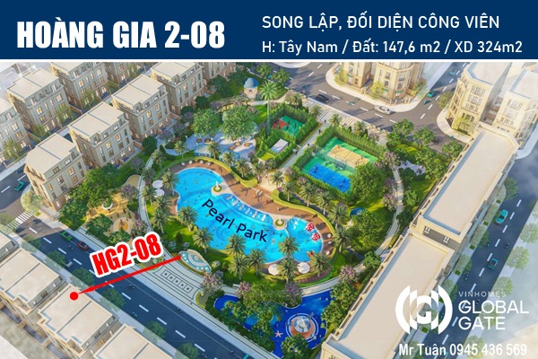 HOÀNG GIA 2-08 | SONG LẬP ĐỐI DIỆN CÔNG CÔNG VIÊN Pearl Park