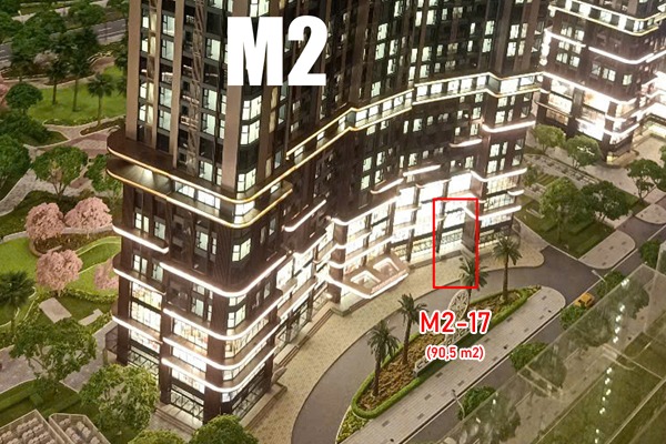 LAYOUT SHOP CHÂN ĐẾ TÒA M2 (M2-SH17) COSMOPOLITAN VINHOMES GLOBAL GATE