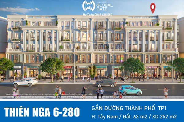 LIỀN KỀ 63m phân khu TINH HOA | THIÊN NGA 6-280