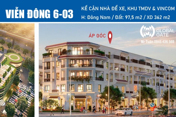 LIỀN KỀ ÁP GÓC (97,5 m2) VIỄN ĐÔNG 6-03