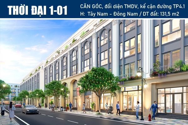 Liền kề góc THỜI ĐẠI 1-01 VINHOMES GLOBAL GATE