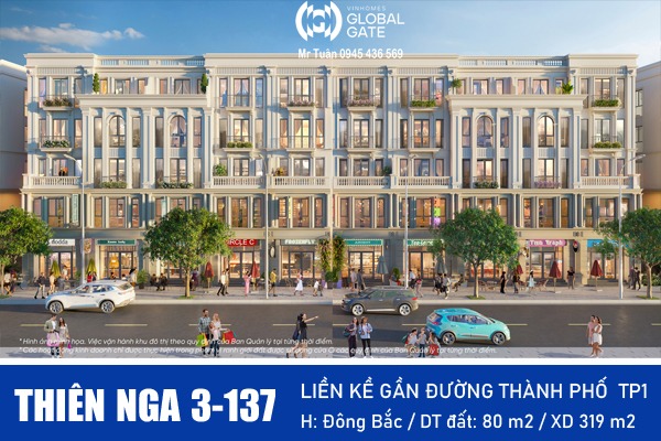 LIỀN KỀ THIÊN NGA 3-137 PK TINH HOA - VINHOMES GLOBAL GATE