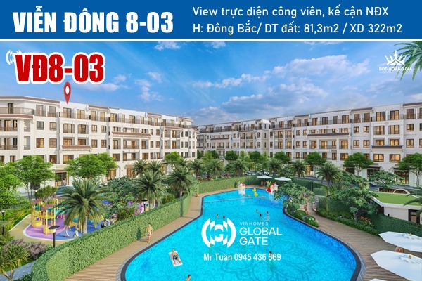 LIỀN KỀ VIEW VƯỜN HOA | VIỄN ĐÔNG 8-03