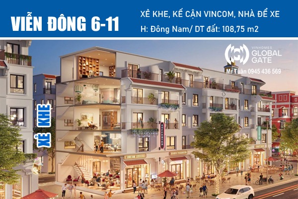 LIỀN KỀ XẺ KHE (108,75 m2) VIỄN ĐÔNG 6-11