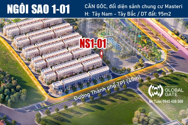 NGÔI SAO 1-01 | CĂN GÓC, ĐỐI DIỆN SẢNH CHUNG CƯ MASTERI
