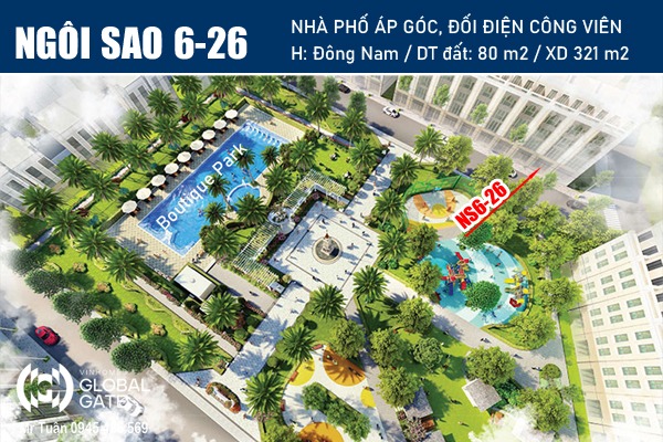 NGÔI SAO 6-26 | Nhà phố đối diện Công viên Boutique Park - Vinhomes Global Gate