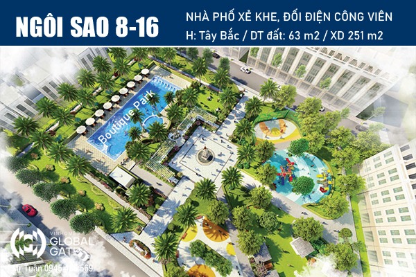 NGÔI SAO 8-16 | LIỀN KỀ XẺ KHE. Đối diện Công viên Boutique Park - Vinhomes Global Gate