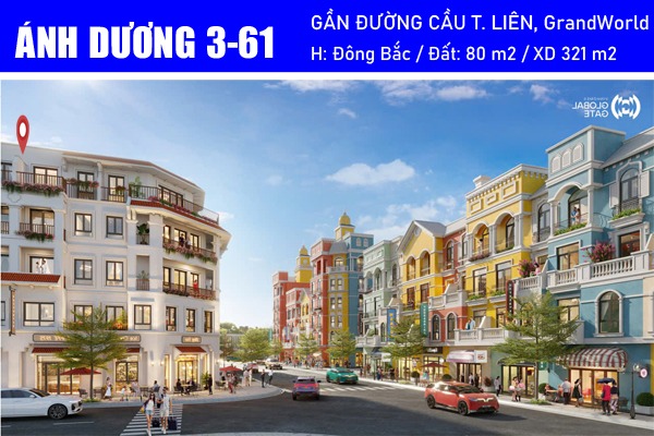 NHÀ PHỐ ÁNH DƯƠNG 3-61 - KẾ CẬN TỔ HỢP GRAND WORLD HA NOI