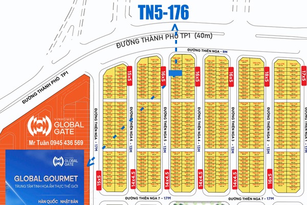 NHÀ PHỐ THIÊN NGA 5-176, KẾ CẬN TRỤC ĐƯỜNG TP1 (40m)