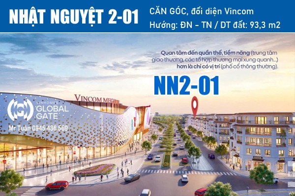 NHẬT NGUYỆT 2-01 | TRỤC CĂN GÓC, ĐỐI DIỆN VINCOM