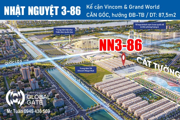 NHẬT NGUYỆT 3-86 | NHÀ PHỐ, CĂN GÓC, KẾ CẬN VINCOM & GRAND WORLD
