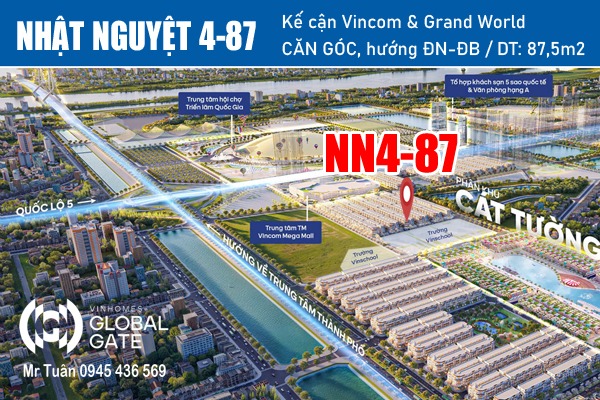 NHẬT NGUYỆT 4-87 | LIỀN KỀ GÓC, KẾ CẬN VINCOM & GRAND WORLD