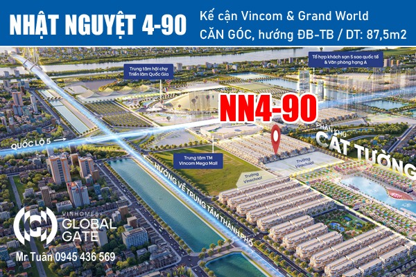 NHẬT NGUYỆT 4-90 | NHÀ PHỐ, CĂN GÓC, KẾ CẬN VINCOM & GRAND WORLD