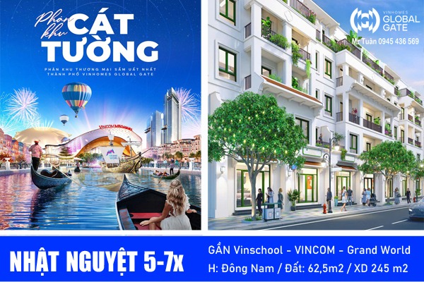 NHẬT NGUYỆT 5-79 | VỀ Ở SỚM CK 12% VINHOMES GLOBAL GATE