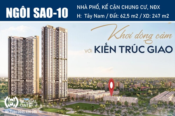 NS-10 & 11 CẶP LIỀN KỀ 125 m2 / MẶT TIỀN 10m ĐƯỜNG NGÔI SAO