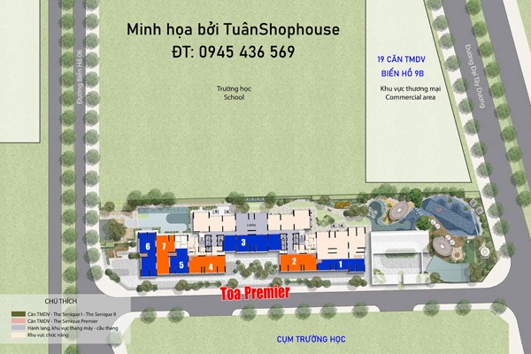 Shop chân đế 02 tòa SENIQUE PREMIER (Senique III/ U37) Ocean Park