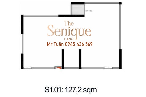 Shop chân đế S1-01 Tòa Senique 1 Vinhomes Ocean Park