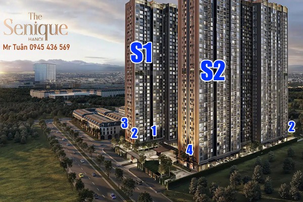 Shop chân đế S1-02 Tòa Senique 1 Vinhomes Ocean Park | Tòa Senique I (U38A)