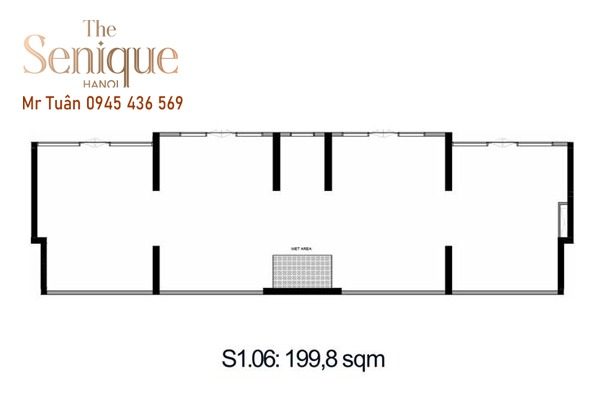 Shop chân đế S1-06 Tòa Senique 1 Vinhomes Ocean Park