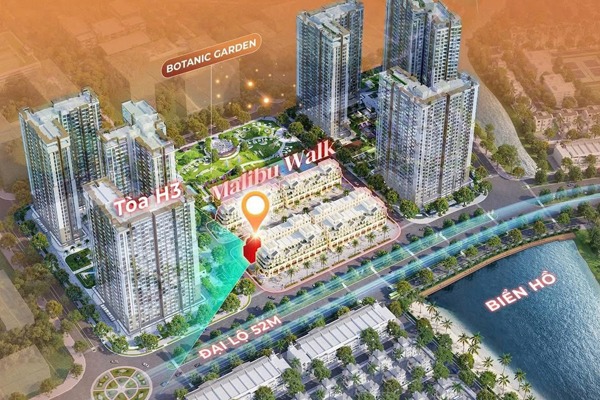 Shop TMDV-50 (Căn góc, đối diện tòa M3) Malibu Walk - Masteri Ocean Park