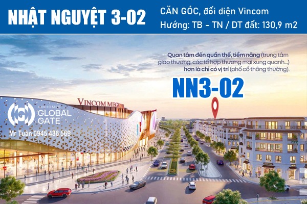 SHOPHOUSE GÓC, ĐỐI DIỆN VINCOM | NHẬT NGUYỆT 3-02