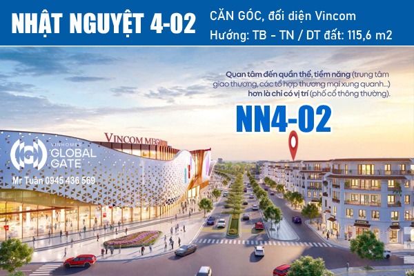 SHOPHOUSE GÓC, ĐỐI DIỆN VINCOM | NHẬT NGUYỆT 4-02