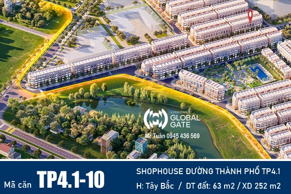 SHOPHOUSE TP4.1-10 TRỤC ĐƯỜNG THÀNH PHỐ TP4.1