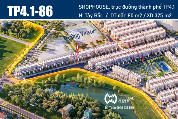 SHOPHOUSE TP4.1-86 TRỤC ĐƯỜNG THÀNH PHỐ TP4.1