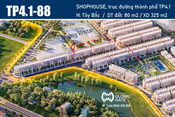 SHOPHOUSE TP4.1-88 TRỤC ĐƯỜNG THÀNH PHỐ TP4.1