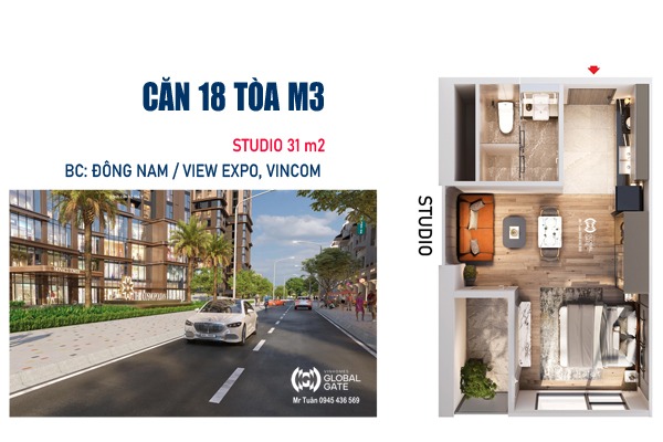 STUDIO 18 TÒA M3 THÁP MADISON | The Cosmopolitan Cổ Loa