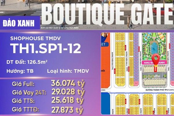 TH1.SP-12 ĐẢO XANH - OASIS BOUTIQUE (ĐƯỜNG TINH HOA 1)