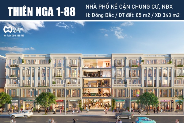 THIÊN NGA 1-88 KẾ CẬN CHUNG CƯ, ĐỐI DIỆN NHÀ ĐỂ XE, TRẠM SẠC VINFAST