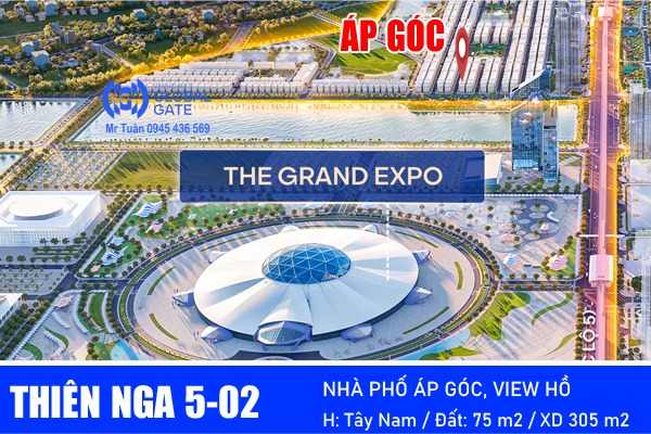 THIÊN NGA 5-02 | NHÀ PHỐ ÁP GÓC, VIEW HỒ 32ha